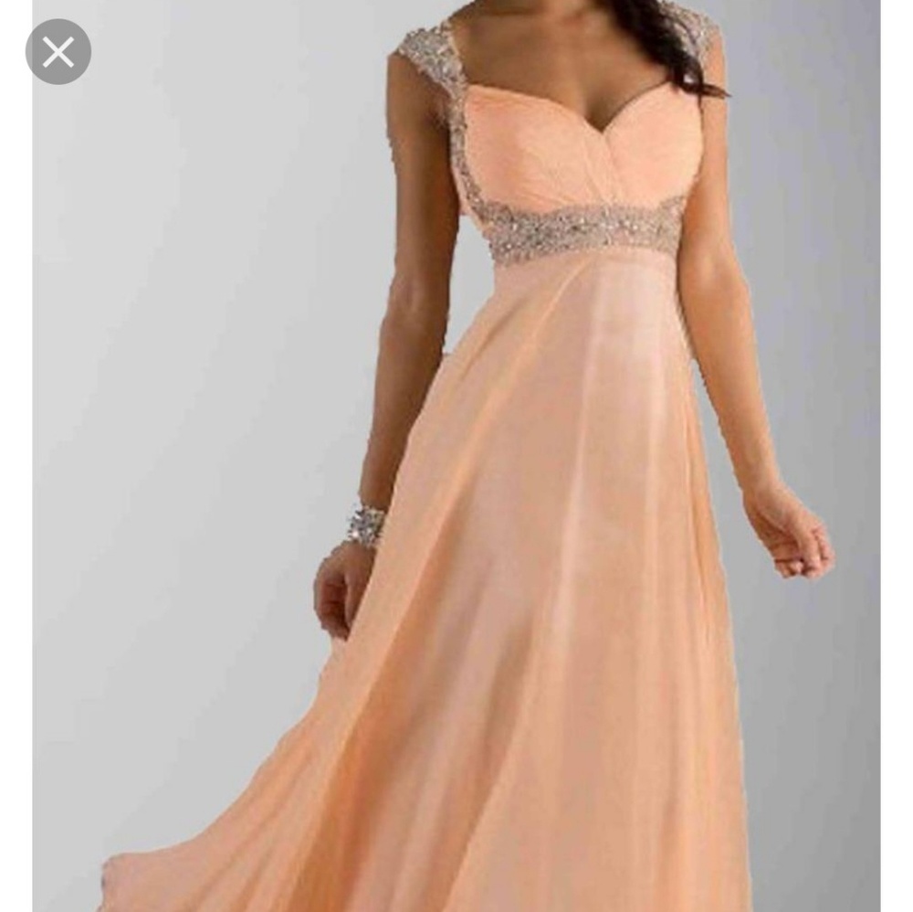 Peach prom dress